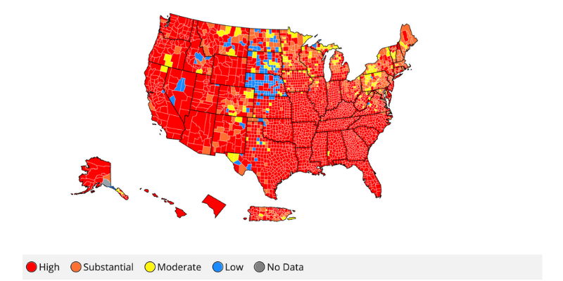 CDC COVID data tracker